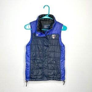 American Eagle Outfitters Puffer Vest Jacket | Navy &  Cobalt Blue | Size: Small